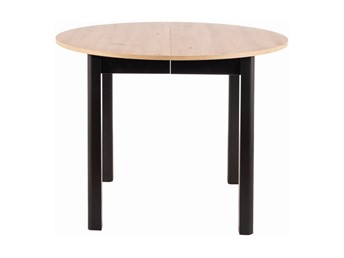 Stół Okrągły DANTE fi102-144 Czarny/Dąb Artisan