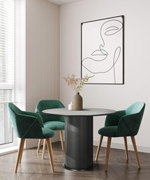 Stół ELIA 100cm Okrągły Czarny