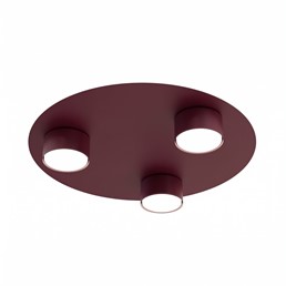Lampa Sufitowa BOLX 3 Burgundowy