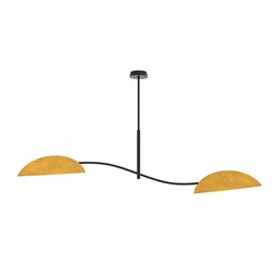 Lampa Sufitowa LOTUS 2 Czarny/Pomarańczowy