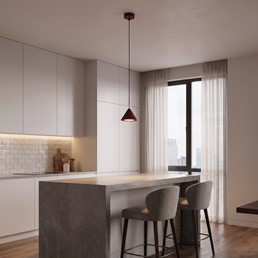 Lampa Wisząca ELIT 1 Burgundowy