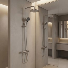 Zestaw Natryskowy ARCOS Nikiel Szczotkowany