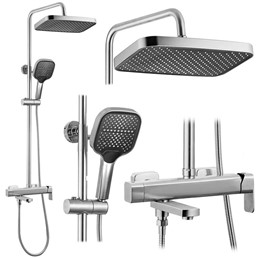 Zestaw Prysznicowy ARLO Nikiel Szczotkowany