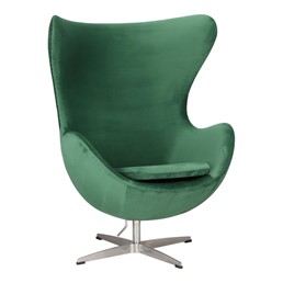 Fotel JAJO Velvet Zielony/Srebrny