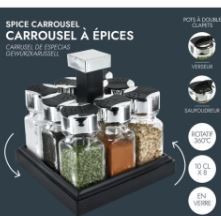 Stojak na Przyprawy Obrotowy 8 Pojemników