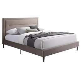 Łóżko MALAGA Velvet 140x200 cm Ciemny Beżowy