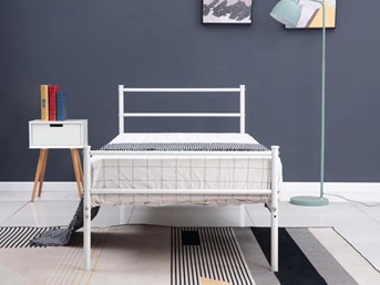 Łóżko Metalowe MBD8311 90x200 Biały