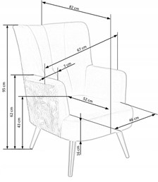 Fotel Wypoczynkowy PAGONI Czarny