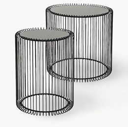 Zestaw Stolików Kawowych WIRE DOUBLE II Czarme
