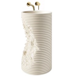 Umywalka Wolnostojąca TRAVENA ROUND Beżowy