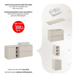 Zestaw Meblowy TRUST 140cm Kaszmirowy Mat