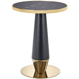 Stół Okrągły MOLINA fi59 Złoty/Czarny