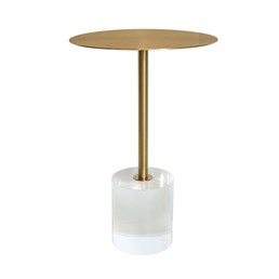 Stolik MODIG M28 fi35cm Biały/Złoty