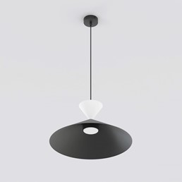 Lampa Wisząca RALF 1M Czarny/Biały