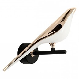 Lampa Ścienna BIRD Złoty/Czarny/Biały