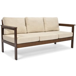 Sofa Ogrodowa BELLA 3 Osobowa Brązowy/Beżowy