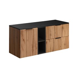 Zestaw Meblowy 120cm Dąb Wotan/Czarny Mat