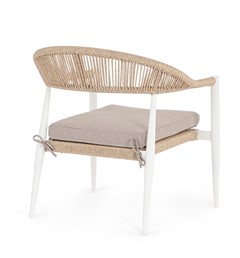 Krzesło Ogrodowe JANDIA Biały/Beż