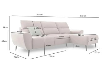 Narożnik JEF Beżowy z Funkcją Spania I Grupa Tkanin