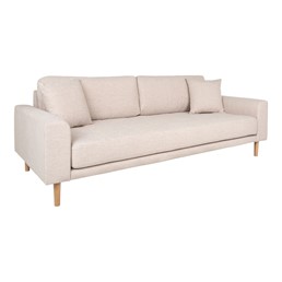 Sofa LIDO Trzyosobowa z Podłokietnikami Beżowy/Naturalny