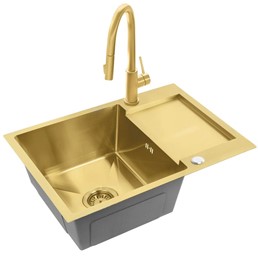 Zlewozmywak Stalowy PAUL Złoty Szczotkowany