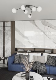 Lampa Sufitowa VIBRA 6 Czarny/Opal