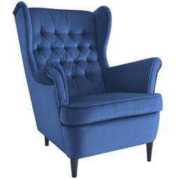 Fotel HARRY Velvet Granatowy Bluvel 86