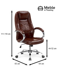 CODY fotel gabinetowy brązowy