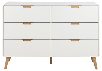 Komoda LOWELL z 6 Szufladami Biały