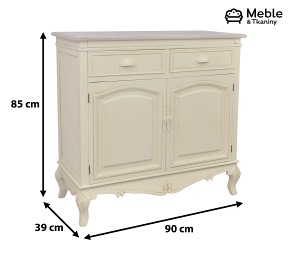 Komoda RIMINI 01D 39x90x85 Kremowy