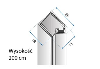 Listwa Magnetyczna HUGO 200cm Czarny