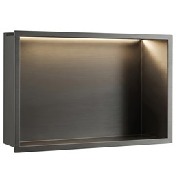 Półka Łazienkowa Wnękowa LED 30x45cm Tytan