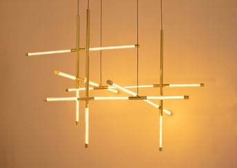 Lampa Wisząca MIKADO M Złoty