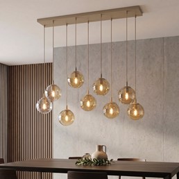 Lampa Wisząca COSMO 9 Beżowy/Miodowy