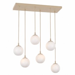 Lampa Wisząca COSMO 6 Beżowy/Opal