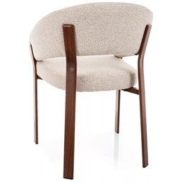 Krzesło NAGOJA D Jasny Beż/Orzech