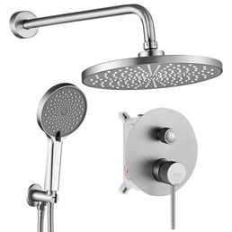 Zestaw Natryskowy LUNGO STRIPE BOX Nikiel Szczotkowany