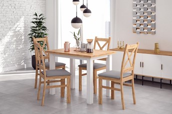 Krzesło CARLO Dąb Złoty Craft/Szary