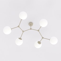 Lampa Sufitowa SPACE 6 Beżowy/Opal
