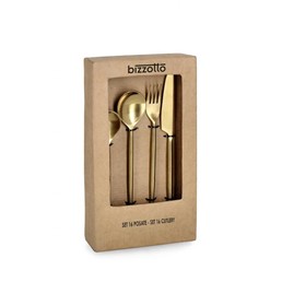 Zestaw Sztućców BRONTE SATIN GOLD 16 szt. Złoty