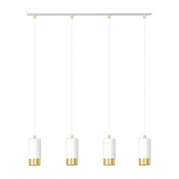 Lampa Wisząca FUMIKO 4 Biały/Złoty