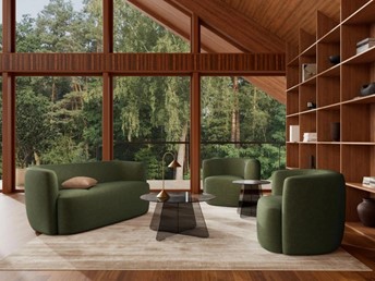 Stolik SAMOS fi80 Czarny/Dymiony