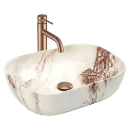 Umywalka Nablatowa BELINDA MARRONE MATT Beżowy