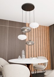 Lampa Wisząca COCO 4 PREM MIX Czarny/Biały