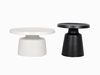 Zestaw Stolików AVOLA M65 Fi73/49cm Czarny/Biały