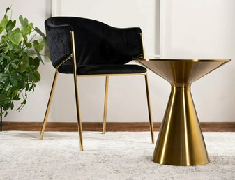 Ława ARIES Biały/Złoty Szczotkowany/Efekt marmuru