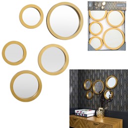 Zestaw 5 Luster GILDED Złoty