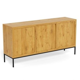 Komoda PALMDALE 158 cm Dąb Naturalny/Czarny