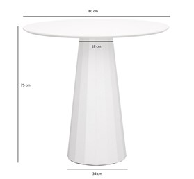 Stół FLORERO Fi80cm Czarny