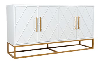 Komoda Avola AV2069-60 152x41 Biały/Złoty